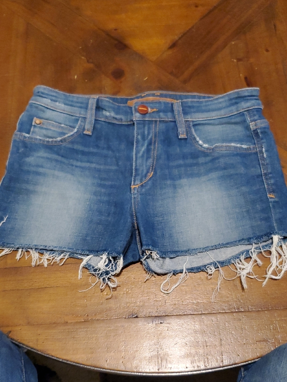 Joe's Jeans Blue Distressed Frayed Hem Denim Shorts